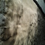 black bridge-scratch coat&lime plaster